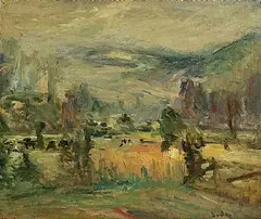 Sussex Downs, Autumn by Ronald Ossory Dunlop, 1951, oil on canvas, sold Feb 2026