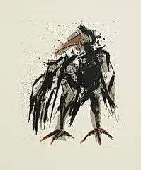 John Behan, Crow from the Crow Series, intaglio print on Velin Arches - number 5 from an edition of 50 - published for Solomon Editions at Stoney Road Press