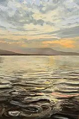 Mark Eldred, Sunrise, Valentia Island, oil on board