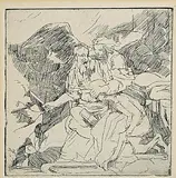 William Orpen, Abraham Sacrificing Isaac, etching