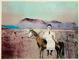 Sidney Nolan, Steve Hart Dressed as a Girl, limited edition screenprint - number 40 from an edition of 60