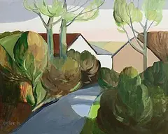 Leo Toye, Laneway with Building, 1998, mixed media