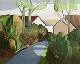 Leo Toye, Laneway with Building, 1998, mixed media