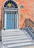 Paul Abell, Front Door No. 2 Fitzwilliam Square, Residence of William Dargan, acrylic on board