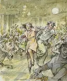Thomas Ryan, Jitterbuggers, 2013, mixed media on paper