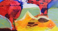 Eamon Coleman, Gypsies Orchard, acrylic on paper