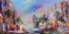 Carol Ann Waldron, City - Nooks and Crannies, oil on board