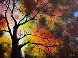 Simone Puorger, Mesmerizing, acrylic on canvas