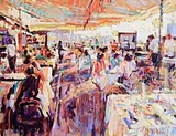 Arthur K. Maderson, Dinner at Sunset, St. Martin, 1995, oil on board