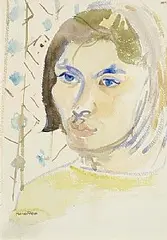 Nano Reid, Clogherhead Girl, watercolour on paper