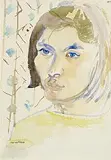 Nano Reid, Clogherhead Girl, watercolour on paper