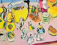 Elizabeth Cope, The Artist's Studio, oil on board