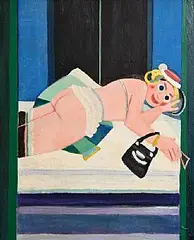 The Office Staff by Jack Donovan, oil on board, sold Jan 2026