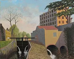 Stephen McKenna, The Old Mill and Lock, Bagenalstown, 2004, oil on canvas