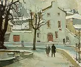 Cecil Maguire, Armagh in the Snow, 1969, oil on board