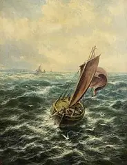 Thomas Rose Miles, To Sea from the Firth of Lorn, oil on canvas