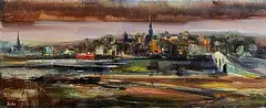 Kenneth Webb, Wexford Town, oil on canvas