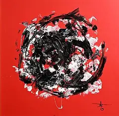 Michael Flatley, Iris, acrylic on marley