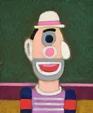 Jack Donovan, Clown, 2004, oil on board