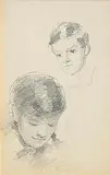John Butler Yeats, The Yeats Boys, pencil on paper (second image verso)