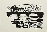 Louis le Brocquy, Dubliners - Swans, Chapelizod, 1986, lithograph - number 4 from an edition of 35