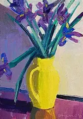Brian Ballard, Yellow Vase of Flowers, 2013, oil on canvas
