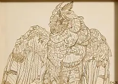 Edward McGuire, Long Eared Owl, 1971, ink on paper