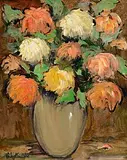 Gladys Maccabe, Still Life - Vase of Flowers, oil on board