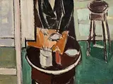 Arthur Armstrong, The Artist's Studio, oil on board