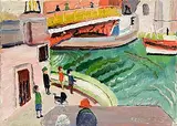 Fred Yates, On the Canal, oil on canvas