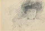 John Butler Yeats, The New Hat, pencil on paper