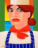 Graham Knuttel, Chef, oil on canvas