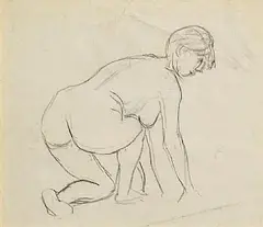 Roderic O'Conor, Female Nude, pencil on paper