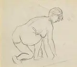 Roderic O'Conor, Female Nude, pencil on paper