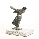 Oisín Kelly, Bird on Bell, 1980, bronze on granite base