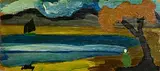 Markey Robinson, Hooker on Achill Sound, oil on board