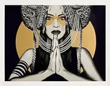 Fin Dac & Kevin Ledo, Sun Goddess I, 2018, 11 colour screenprint on 300gsm Somerset Satin paper - number 9 from an edition of 90