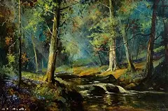 Clare Cryan, Forest Scene, oil on canvas