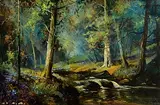 Clare Cryan, Forest Scene, oil on canvas