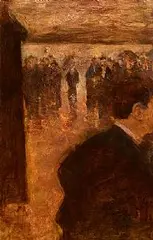 Noel Murphy, The Gathering, oil on board