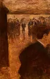 Noel Murphy, The Gathering, oil on board