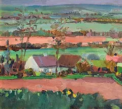 James O'Halloran, Red Lands, oil on board