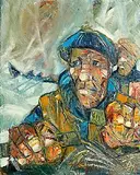 Douglas Hutton, Achill Fisherman, oil on canvas