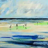 Paula McKinney, Coastal Stroll, mixed media