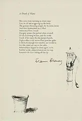 Seamus Heaney, A Drink of Water (version one), broadside - published by The Gallery Press, 2008