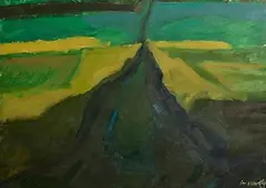 Alice Hanratty, Coming Home, Achill Island, oil on fabriano paper
