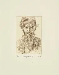 William Orpen, George Russell, etching - number 29 from an edition of 40