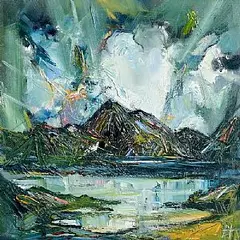 Douglas Hutton, Fading Light, Renvyle, Connemara, oil on canvas