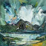 Douglas Hutton, Fading Light, Renvyle, Connemara, oil on canvas