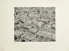 Tony Cragg British, Traffic, etching and aquatint - printer's proof